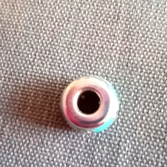 BLUE ENAMEL BRIGHTON BEAD WITH CRYSTAL BUTTERFLIES - Picture 2 of 3